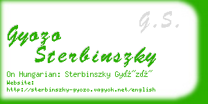 gyozo sterbinszky business card